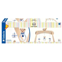 Selecta Bär 64307 Steiff Spieltrapez aus Holz, blau, 59 cm