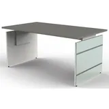 KERKMANN Schreibtisch Schreibtisch Lugano Glas BxT 160x80cm grafit