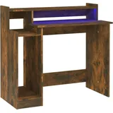 vidaXL Schreibtisch mit LEDs Räuchereiche 97x45x90 cm Holzwerkstoff