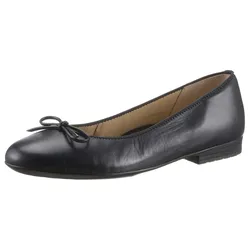 Ballerina ARA "SARDINIA", Damen, Gr. 6,5, blau (dunkelblau), Glattleder, elegant, Schuhe, Loafer, Festtagsschuh, Business Schuh mit Schleife