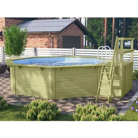 Karibu Pool Modell X2 470 x 470 cm inkl. Sandfilteranlage und Skimmer