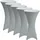 Beautissu Stehtischhusse Silber, 5er Set