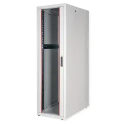 ROLINE Basic - Schrank Netzwerkschrank - Glas Tür, 600x1000 WxD - RAL 7035, Hell