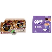 Senseo® Pads Guten Morgen Strong XL - Kaffee UTZ-zertifiziert - 5 Packungen x 10 Becherpads & Milka Kakao Pads, 40 Senseo kompatible Pads, 5er Pack, 5 x 8 Getränke, 560 g