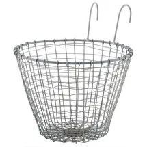 ib laursen Metall Blumentopf Fenster-Hängekorb Zink Grau 18 cm Ø 19 cm