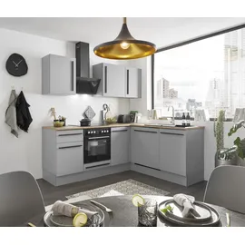 BASIC by Balculina Winkelküche Denver L-Form 220 cm grau