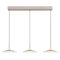 GLOBO LIGHTING Hängeleuchte LAMPONE, LED fest integriert, Warmweiß, Hängeleuchte Sand, Opal, Soft-Lift, höhenverstellbar, LED 24W braun