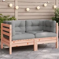 vidaXL Garten-Ecksofa mit Kissen Massivholz Douglasie