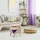 Relaxdays Samthocker mit Stauraum 40 x 40 x 40 cm Creme