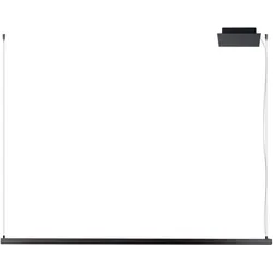 SOLLUX LIGHTING Hängeleuchte "STRANG", schwarz, H: 160cm, Lampen, Dunkler heller Effekt