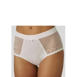 Taillenslip LASCANA, Damen, Gr. 52/54, weiß, Jersey, Obermaterial: 79% Baumwolle, 15% Polyamid, 6% Elasthan, figurbetont, Unterhosen, aus Bio-Baumwolle