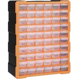 vidaXL Multi-Schubladen Organizer mit 60 Schubladen Sortierkasten Sortimentskoffer Sortimentskasten Sortimentsbox Kleinteilemagazin 38x16x47,5cm