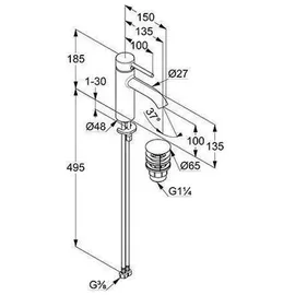 Kludi Bozz Einhandmischer Chrom