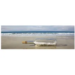 mySPOTTI Badrückwand »Message in a Bottle«, BxH:140 cm x 45 cm, blau