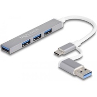 Delock 64214 Schnittstellen-Hub USB Hub mit USB Type-C oder USB Typ-A