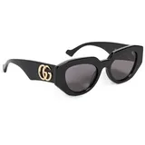 GUCCI Damenbrille, Schwarz/Schwarz/Grau, 62 - 62 (XL)