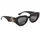 GUCCI Damenbrille, Schwarz/Schwarz/Grau, 62 - 62 (XL)