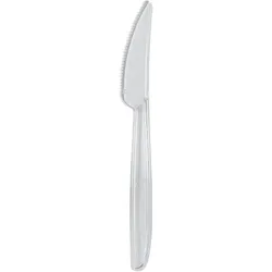VEPATIM 500x Messer Mehrweg spülmaschinengeeignet PS 18cm transparent