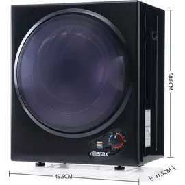 Merax Mini-Ablufttrockner (2.5 kg) schwarz