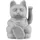 donkey Lucky Cat Mini | Grey - Japanische Glücksbringer Winkekatze in Grau, 9,8 cm hoch