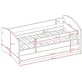 raumhirsch furniture Kinderbett Raumhirsch 80 x 160 cm Holzwerkstoff blau