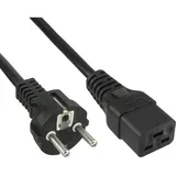 InLine Netzkabel 16A, Schutzkontakt gerade auf Kaltgerätestecker IEC320/C19, 1,5m