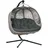 Outsunny Hängesessel oval Sand / Schwarz  2-Sitzer mit Gestell