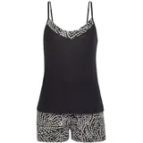 LASCANA Shorty Pyjama-Shorts schwarz-weiß gepunktet 36/38