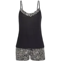 LASCANA Shorty Pyjama-Shorts schwarz-weiß gepunktet 36/38