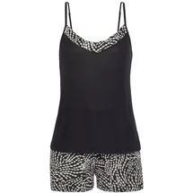 LASCANA Shorty Pyjama-Shorts schwarz-weiß gepunktet 36/38