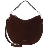 Coccinelle Schultertasche Sunup Handbag Suede Leather Brunette