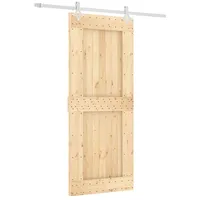 vidaXL Schiebetür rechts 85 x 210 cm Weiß/Braun