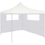 vidaXL Pavillon-Seitenwand mit Fenstern 6x2 m Weiß