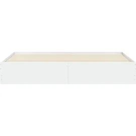 vidaXL Bettgestell 200 x 200 cm Weiß