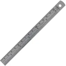 LINEX SL15 Stahl-Lineal, 150 mm, cm und Zoll-Skala, Umrechnungstabelle