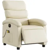 vidaXL Massagesessel Elektrisch Creme Kunstleder