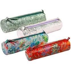 Clairefontaine 4x Céleste Schlampermäppchen Leder Ø5,5x22cm mehrfarbig - 410107C