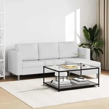 vidaXL Modulsofa 3-Sitzer Kunstleder Weiß