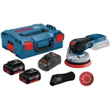 Bosch GEX 18V-125 inkl. 2 x 5,0 Ah Akku + Ladegerät in L-Boxx