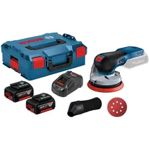 Bosch GEX 18V-125 inkl. 2 x 5,0 Ah Akku + Ladegerät in L-Boxx