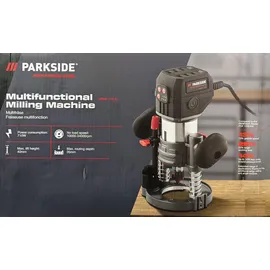 Parkside PPMF 710 ohne Akku + Kanten-, Ober- und Winkelfräsmodul