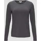 S.Oliver - Longsleeve im Slim Fit, Damen, grau, 44