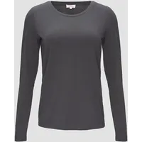 S.Oliver - Longsleeve im Slim Fit, Damen, grau, 44