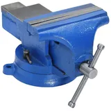 vidaXL Schraubzwinge, Schraubstock Blau 200 mm Gusseisen,