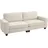 Homcom Couch Polyester 3-Sitzer Cremeweiß