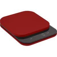 Rosti Küchenwaage Rot Arbeitsplatte Quadratisch Elektronische Küchenwaage