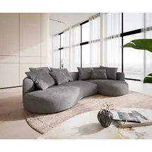 DeLife Sofa Edina 330x170 cm Mikrofaser Grau - Grau