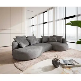 DeLife Sofa Edina 330x170 cm Mikrofaser Grau - Grau
