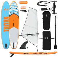 vidaXL SUP Board Aufblasbares Paddelboard mit Segel TRITON 330 x 76 x 15 cm Blau