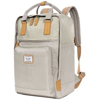 TAN.TOMI Freizeitrucksack Rucksack Damen Klein, 15.6 Zoll Laptop Schulrucksack Mädchen Teenager, Schultasche Daypack Wasserdichter Elegant für Schule Reise Arbeit beige